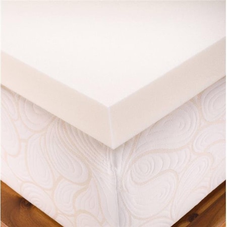Memory Foam Solutions UBSPUFT3302 Twin Size 2 Inch Thick  Firm Conventional Polyurethane Foam Mattress Pad Bed Topper